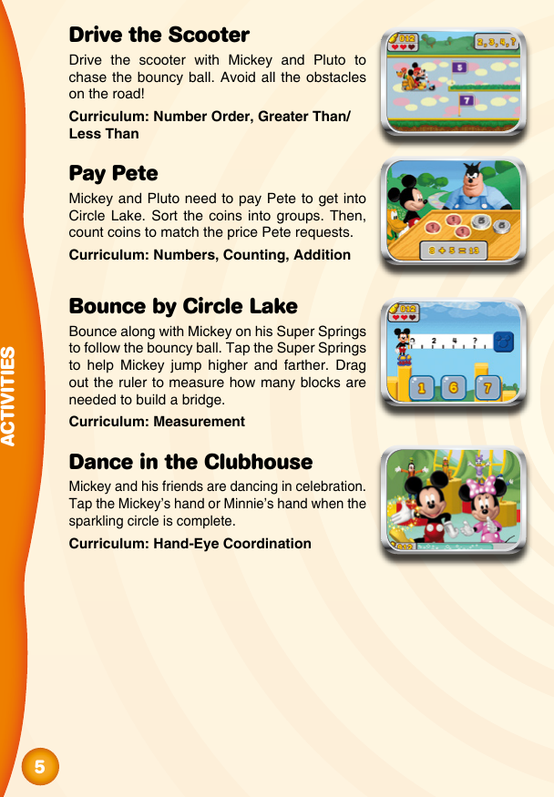 Page 6 of 10 - Vtech Vtech-Mobigo-Software-Cartridge-Mickey-Mouse-Clubhouse-Owners-Manual-  Vtech-mobigo-software-cartridge-mickey-mouse-clubhouse-owners-manual