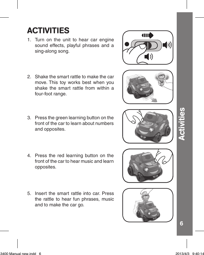 Page 6 of 10 - Vtech Vtech-Move-And-Zoom-Racer-Owners-Manual-  Vtech-move-and-zoom-racer-owners-manual