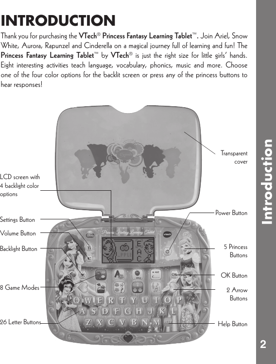 Page 3 of 10 - Vtech Vtech-Princess-Fantasy-Learning-Tablet-Owners-Manual-  Vtech-princess-fantasy-learning-tablet-owners-manual