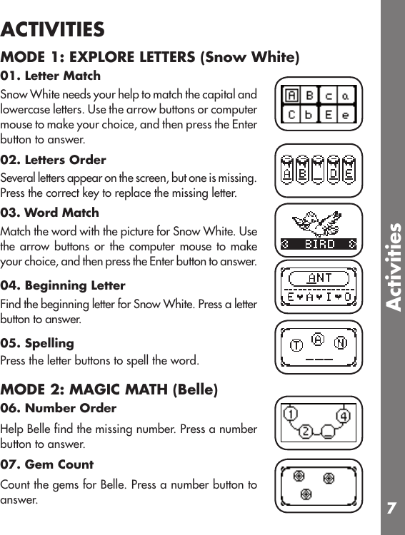 Page 8 of 12 - Vtech Vtech-Princess-Fantasy-Notebook-Owners-Manual-  Vtech-princess-fantasy-notebook-owners-manual