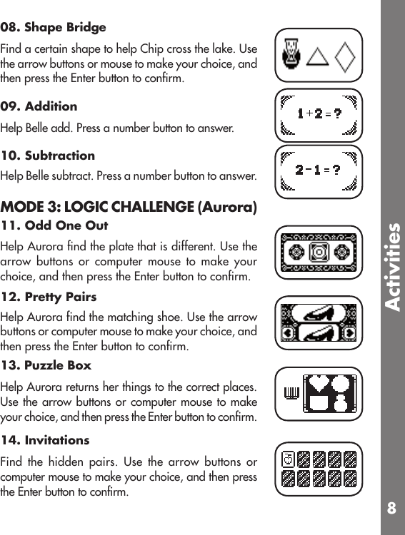 Page 9 of 12 - Vtech Vtech-Princess-Fantasy-Notebook-Owners-Manual-  Vtech-princess-fantasy-notebook-owners-manual