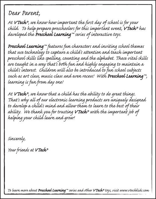 Page 2 of 12 - Vtech Vtech-Princess-Magical-Learn-And-Go-Owners-Manual-  Vtech-princess-magical-learn-and-go-owners-manual