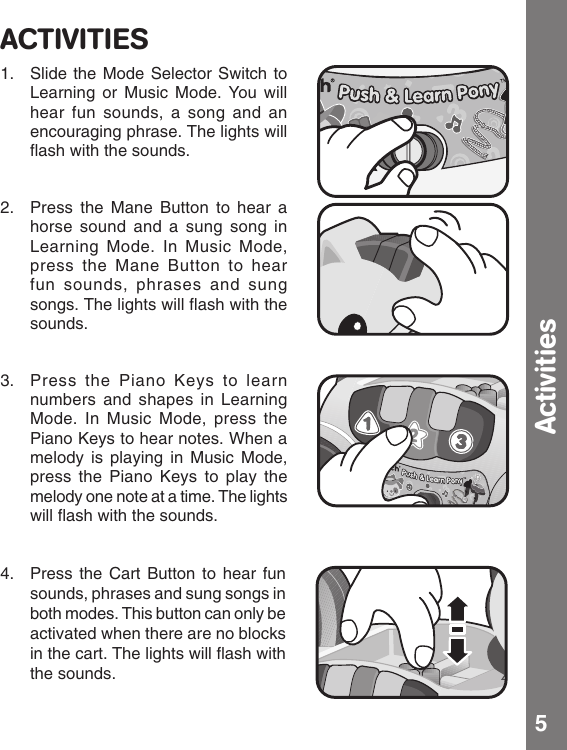 Page 6 of 10 - Vtech Vtech-Push-And-Learn-Pony-Owners-Manual-  Vtech-push-and-learn-pony-owners-manual
