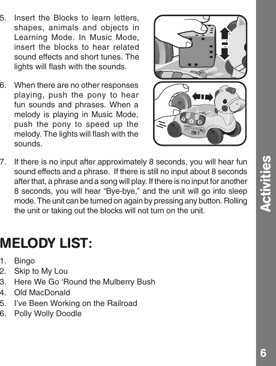 Page 7 of 10 - Vtech Vtech-Push-And-Learn-Pony-Owners-Manual-  Vtech-push-and-learn-pony-owners-manual
