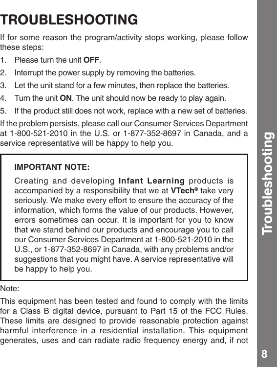 Page 9 of 10 - Vtech Vtech-Push-And-Learn-Pony-Owners-Manual-  Vtech-push-and-learn-pony-owners-manual