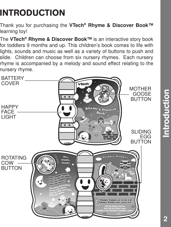 Page 3 of 10 - Vtech Vtech-Rhyme-And-Discover-Book-Owners-Manual- Rhyme And Discover Book  Vtech-rhyme-and-discover-book-owners-manual