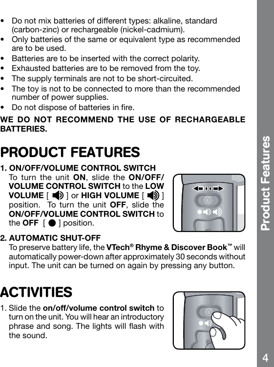 Page 5 of 10 - Vtech Vtech-Rhyme-And-Discover-Book-Pink-Owners-Manual-  Vtech-rhyme-and-discover-book-pink-owners-manual