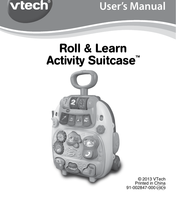 Vtech Roll And Learn Activity Suitcase Owners Manual