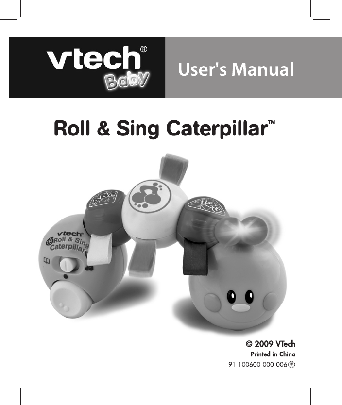 Page 1 of 9 - Vtech Vtech-Roll-And-Sing-Caterpillar-Owners-Manual- Roll & Sing Caterpillar - Manual  Vtech-roll-and-sing-caterpillar-owners-manual