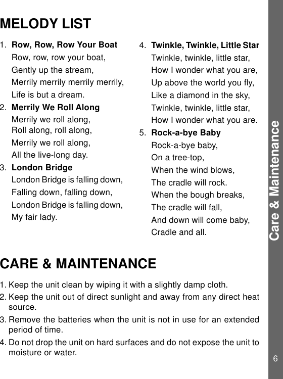 Page 7 of 9 - Vtech Vtech-Roll-N-Learn-Caterpillar-Owners-Manual- 56503 IM  Vtech-roll-n-learn-caterpillar-owners-manual