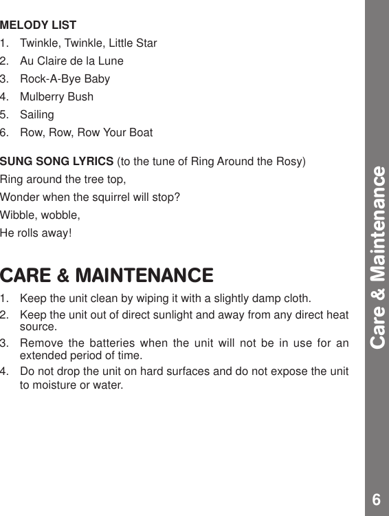 Page 7 of 10 - Vtech Vtech-Roly-Poly-Learning-Tree-Owners-Manual- Roly Poly Learning Tree  Vtech-roly-poly-learning-tree-owners-manual