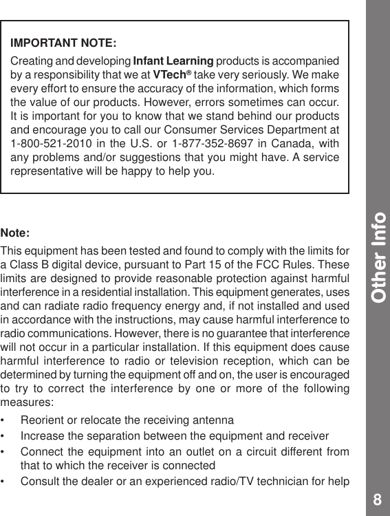 Page 9 of 10 - Vtech Vtech-Roly-Poly-Learning-Tree-Owners-Manual- Roly Poly Learning Tree  Vtech-roly-poly-learning-tree-owners-manual