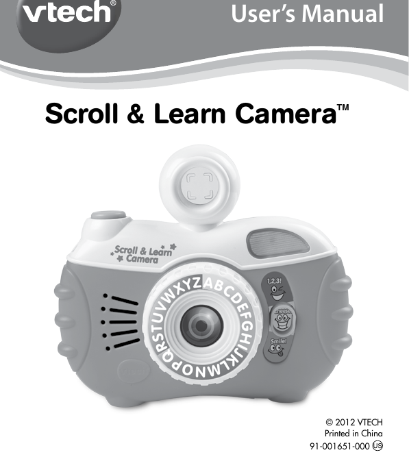 Page 1 of 12 - Vtech Vtech-Scroll-And-Learn-Camera-Owners-Manual-  Vtech-scroll-and-learn-camera-owners-manual