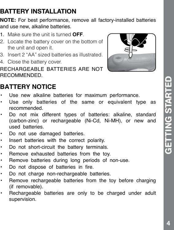 Page 5 of 12 - Vtech Vtech-Scroll-And-Learn-Camera-Owners-Manual-  Vtech-scroll-and-learn-camera-owners-manual