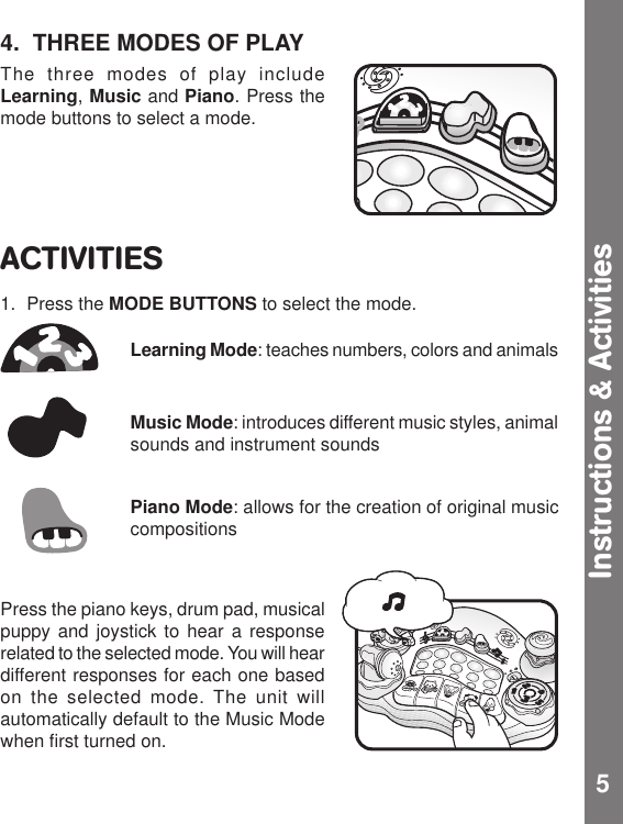 Page 6 of 10 - Vtech Vtech-Sing-And-Discover-Piano-Owners-Manual- Sing & Discover Piano  Vtech-sing-and-discover-piano-owners-manual