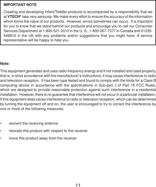Page 12 of 12 - Vtech Vtech-Sing-N-Smile-Pals-Owners-Manual- Sing-n-Smile Pals  Vtech-sing-n-smile-pals-owners-manual