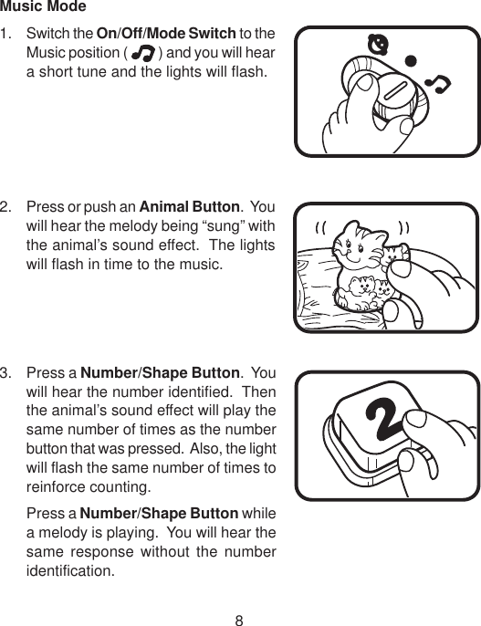Page 9 of 12 - Vtech Vtech-Sing-N-Smile-Pals-Owners-Manual- Sing-n-Smile Pals  Vtech-sing-n-smile-pals-owners-manual