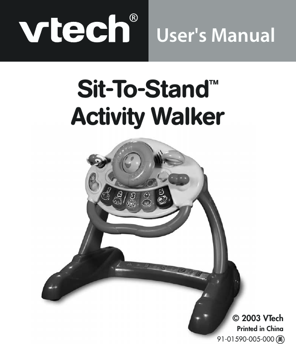 Vtech Sit To Stand Users Manual
