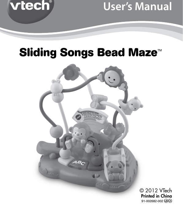 Page 1 of 12 - Vtech Vtech-Sliding-Songs-Bead-Maze-Owners-Manual-  Vtech-sliding-songs-bead-maze-owners-manual