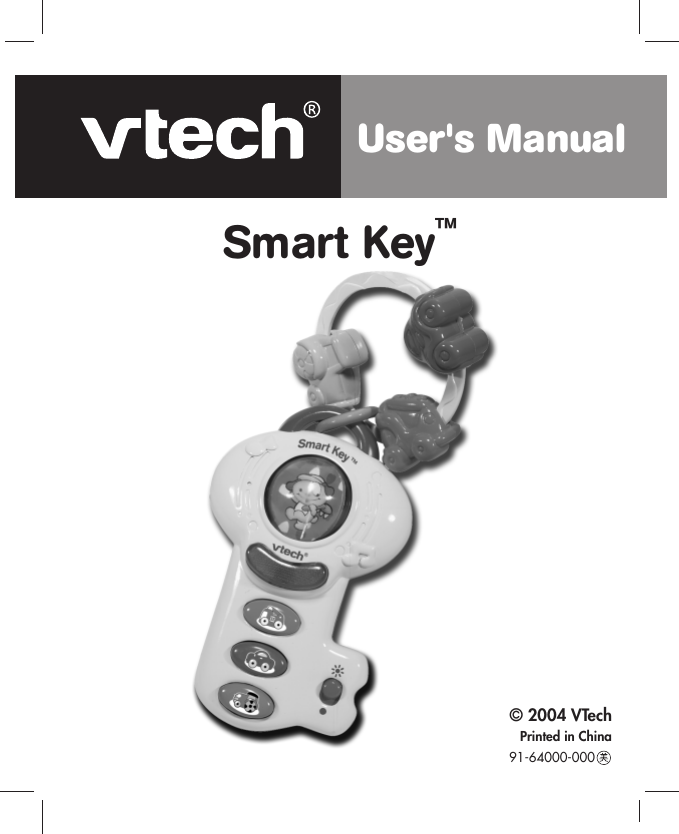 Page 1 of 9 - Vtech Vtech-Smart-Key-Owners-Manual- 56503 IM  Vtech-smart-key-owners-manual