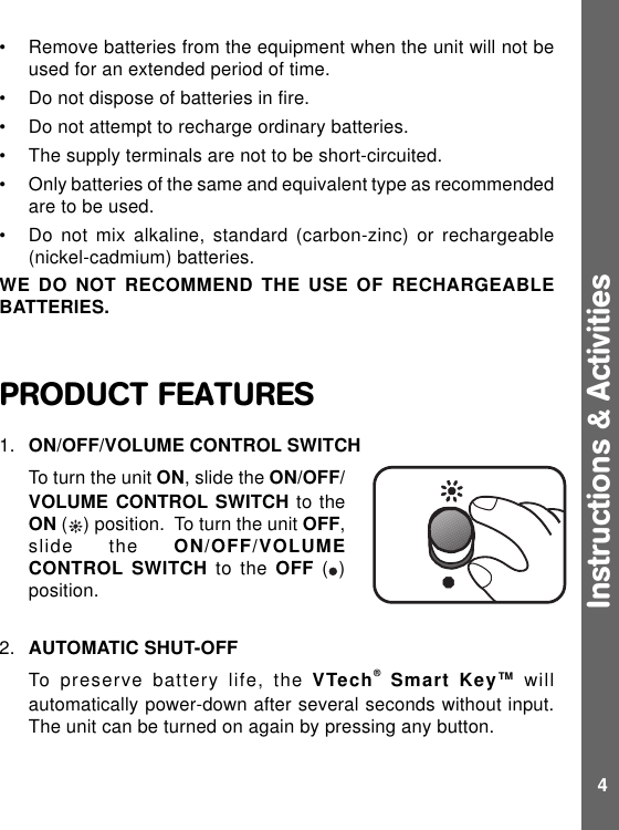 Page 5 of 9 - Vtech Vtech-Smart-Key-Owners-Manual- 56503 IM  Vtech-smart-key-owners-manual