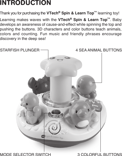 Page 3 of 10 - Vtech Vtech-Spin-And-Learn-Top-Owners-Manual-  Vtech-spin-and-learn-top-owners-manual