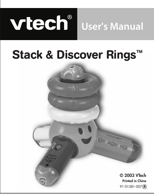 Page 1 of 10 - Vtech Vtech-Stack-And-Discover-Rings-Owners-Manual- Stack And Discover Rings  Vtech-stack-and-discover-rings-owners-manual