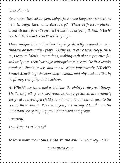 Page 2 of 10 - Vtech Vtech-Stack-And-Discover-Rings-Owners-Manual- Stack And Discover Rings  Vtech-stack-and-discover-rings-owners-manual