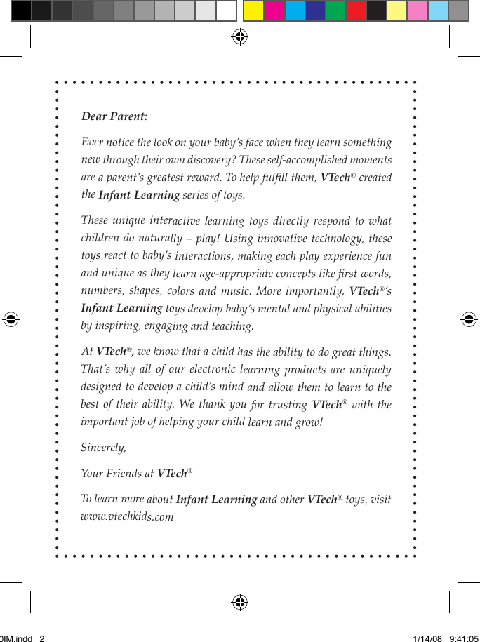 Page 2 of 10 - Vtech Vtech-Stack-And-Learn-Elephant-Owners-Manual- Stack & Learn Elephant  Vtech-stack-and-learn-elephant-owners-manual