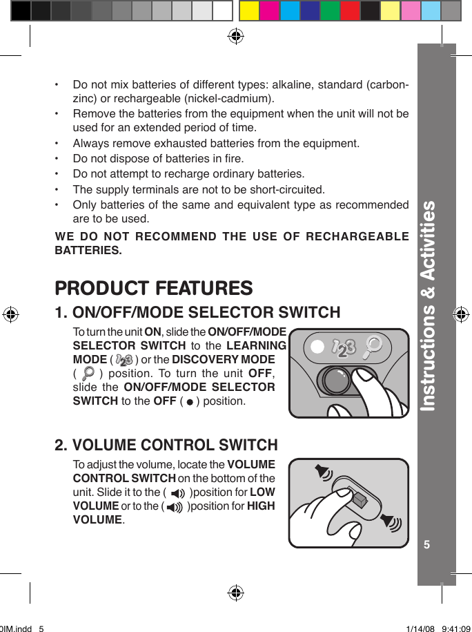 Page 5 of 10 - Vtech Vtech-Stack-And-Learn-Elephant-Owners-Manual- Stack & Learn Elephant  Vtech-stack-and-learn-elephant-owners-manual