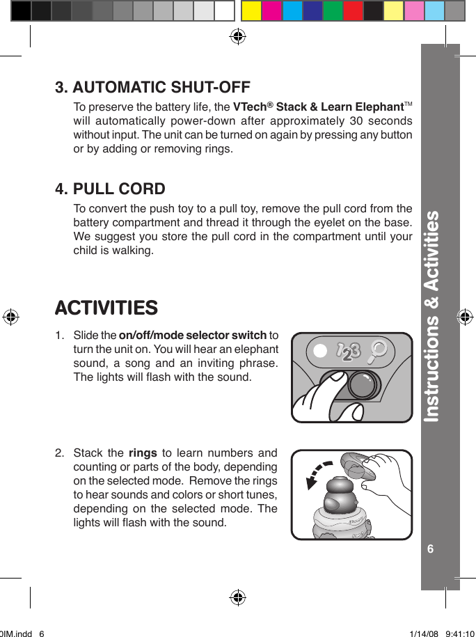 Page 6 of 10 - Vtech Vtech-Stack-And-Learn-Elephant-Owners-Manual- Stack & Learn Elephant  Vtech-stack-and-learn-elephant-owners-manual