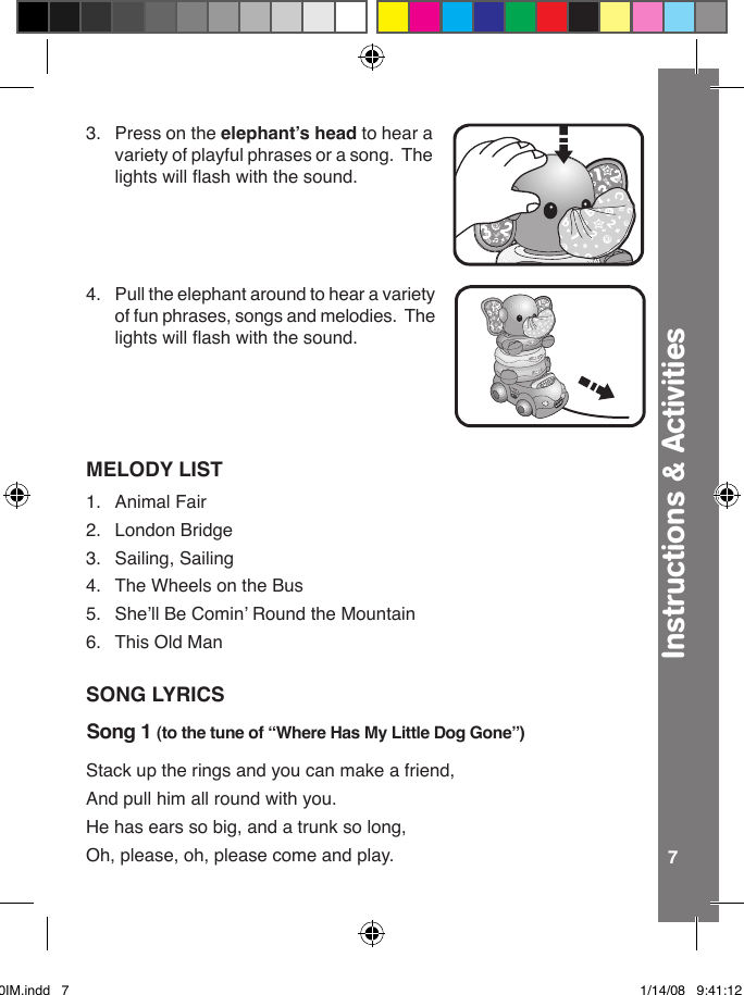 Page 7 of 10 - Vtech Vtech-Stack-And-Learn-Elephant-Owners-Manual- Stack & Learn Elephant  Vtech-stack-and-learn-elephant-owners-manual
