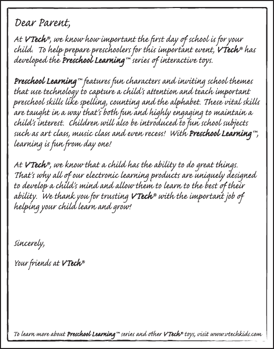 Page 2 of 12 - Vtech Vtech-Stencil-And-Learn-Studio-Owners-Manual-  Vtech-stencil-and-learn-studio-owners-manual