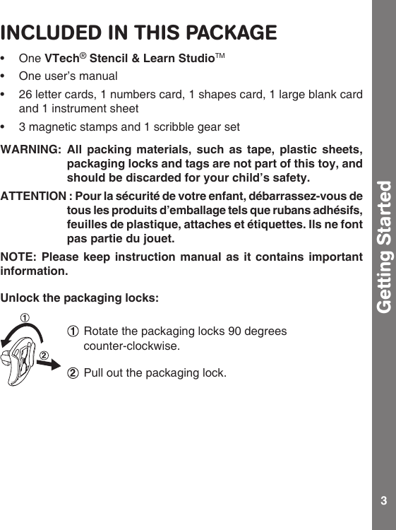 Page 4 of 12 - Vtech Vtech-Stencil-And-Learn-Studio-Owners-Manual-  Vtech-stencil-and-learn-studio-owners-manual