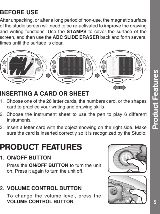 Page 6 of 12 - Vtech Vtech-Stencil-And-Learn-Studio-Owners-Manual-  Vtech-stencil-and-learn-studio-owners-manual