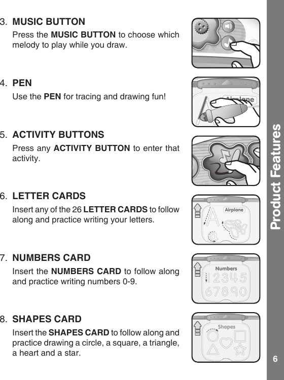 Page 7 of 12 - Vtech Vtech-Stencil-And-Learn-Studio-Owners-Manual-  Vtech-stencil-and-learn-studio-owners-manual
