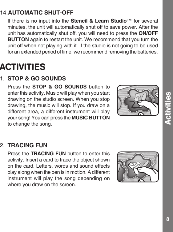 Page 9 of 12 - Vtech Vtech-Stencil-And-Learn-Studio-Owners-Manual-  Vtech-stencil-and-learn-studio-owners-manual