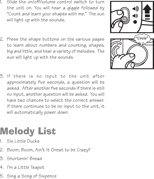 Page 6 of 9 - Vtech Vtech-Storybook-Shapes-Owners-Manual- 62160 IM  Vtech-storybook-shapes-owners-manual