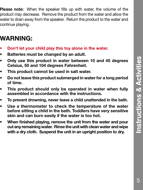 Page 6 of 11 - Vtech Vtech-Submarine-Learning-Boat-Owners-Manual-  Vtech-submarine-learning-boat-owners-manual