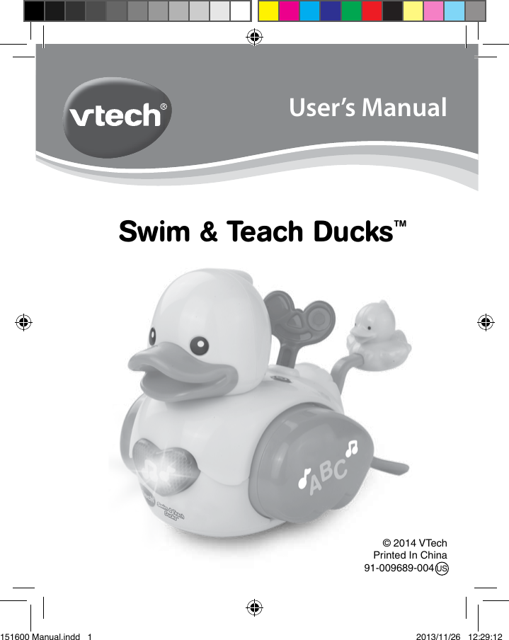 Page 1 of 10 - Vtech Vtech-Swim-And-Teach-Ducks-Owners-Manual-  Vtech-swim-and-teach-ducks-owners-manual