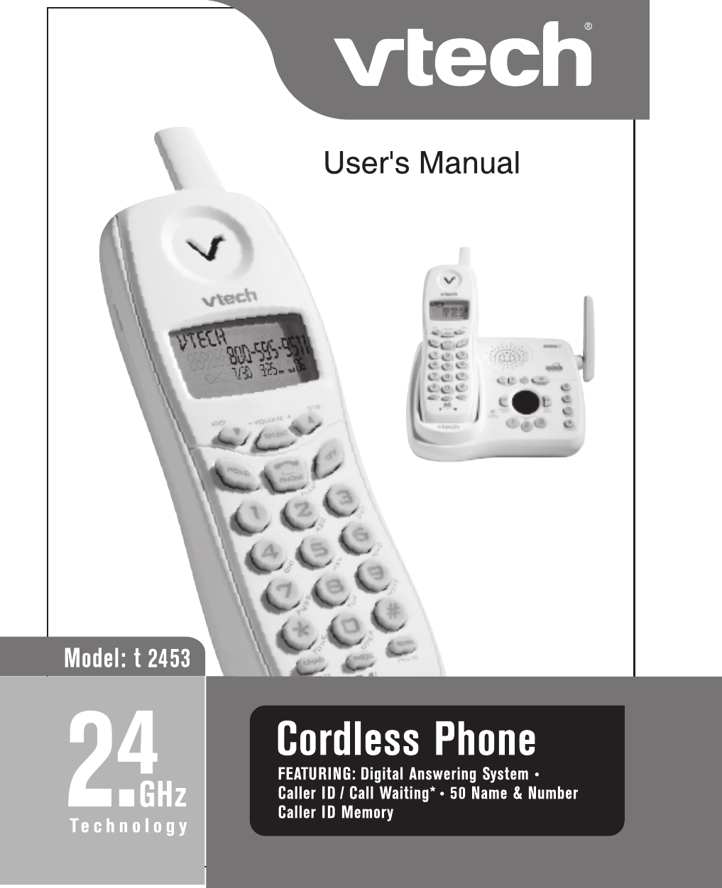 Page 1 of 1 - Vtech Vtech-T2453-Users-Manual- 2453COVER  Vtech-t2453-users-manual