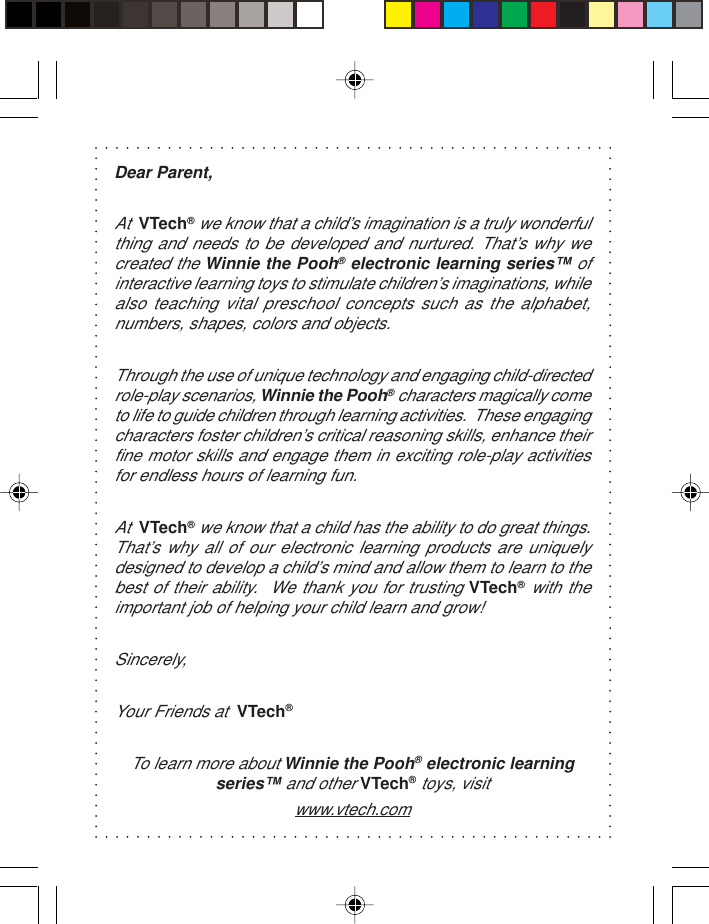 Page 2 of 8 - Vtech Vtech-Teach-In-Lights-Phone-Users-Manual- 61960muop Vtech-teach-in-lights-phone-users-manual