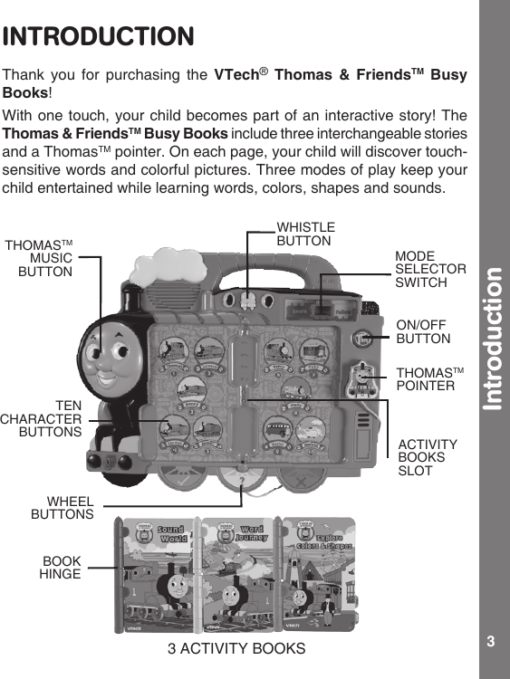 Page 3 of 10 - Vtech Vtech-Thomas-Teach-And-Touch-Busy-Books-Owners-Manual- Thomas Teach & Touch Busy Books - Manual  Vtech-thomas-teach-and-touch-busy-books-owners-manual