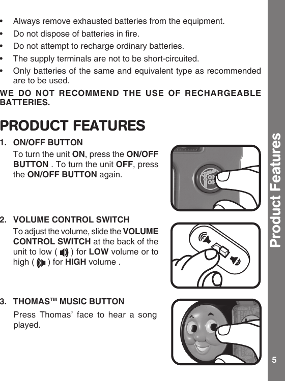 Page 5 of 10 - Vtech Vtech-Thomas-Teach-And-Touch-Busy-Books-Owners-Manual- Thomas Teach & Touch Busy Books - Manual  Vtech-thomas-teach-and-touch-busy-books-owners-manual