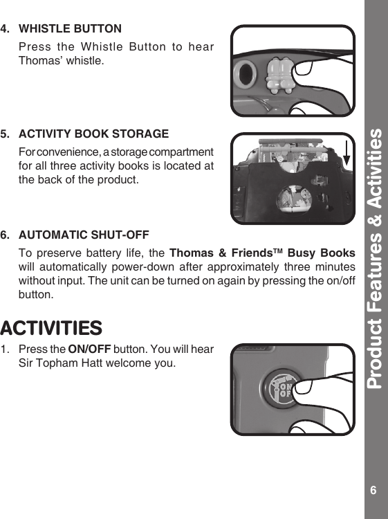 Page 6 of 10 - Vtech Vtech-Thomas-Teach-And-Touch-Busy-Books-Owners-Manual- Thomas Teach & Touch Busy Books - Manual  Vtech-thomas-teach-and-touch-busy-books-owners-manual