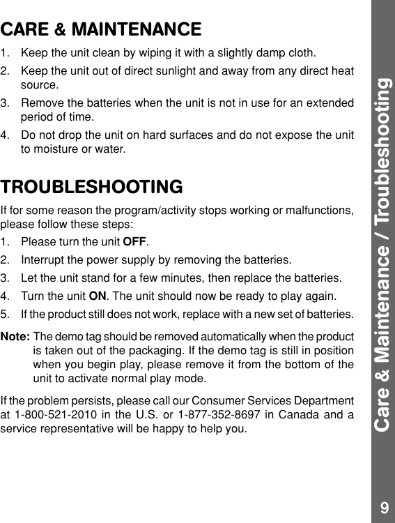Page 10 of 11 - Vtech Vtech-Touch-And-Discover-Alphabet-Town-Owners-Manual- 64200 I/M  Vtech-touch-and-discover-alphabet-town-owners-manual