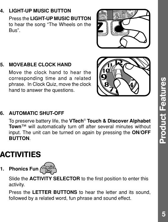Page 6 of 11 - Vtech Vtech-Touch-And-Discover-Alphabet-Town-Owners-Manual- 64200 I/M  Vtech-touch-and-discover-alphabet-town-owners-manual