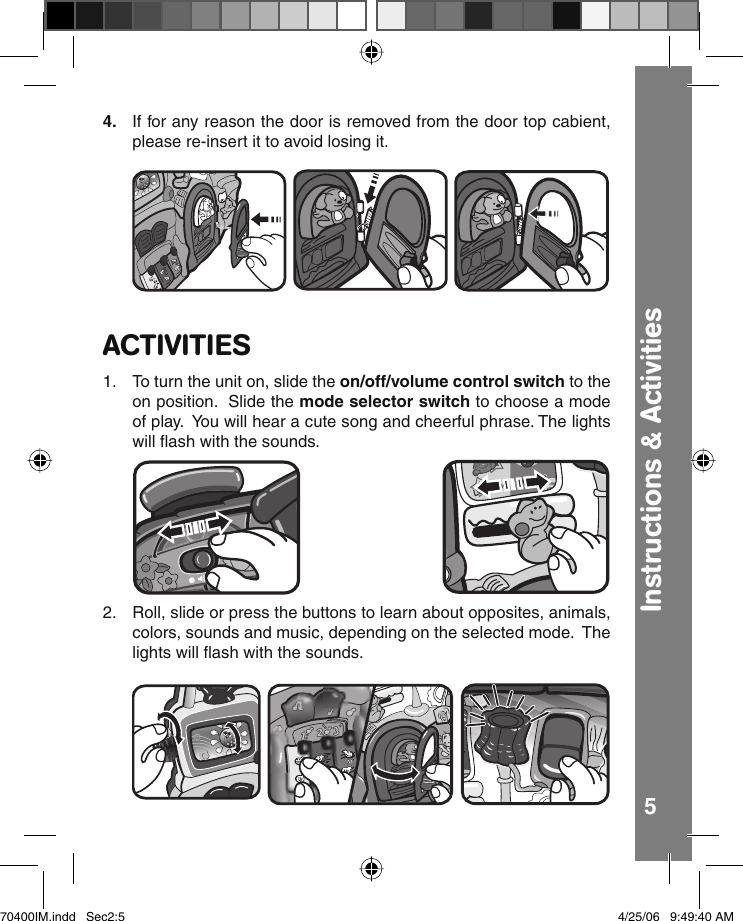 Page 6 of 10 - Vtech Vtech-Touch-And-Discover-Animal-Home-Owners-Manual- 704manual AW  Vtech-touch-and-discover-animal-home-owners-manual