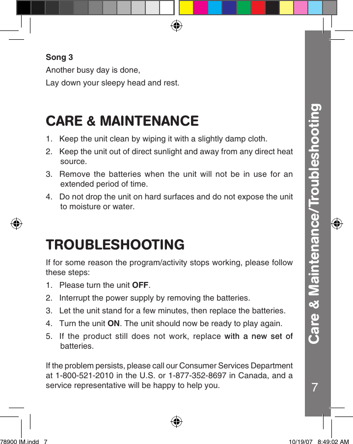 Page 8 of 10 - Vtech Vtech-Touch-And-Learn-Musical-Bee-Owners-Manual- Touch & Learn Musical Bee  Vtech-touch-and-learn-musical-bee-owners-manual