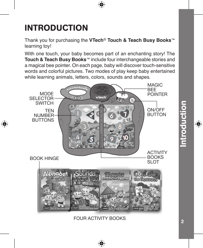 Page 3 of 10 - Vtech Vtech-Touch-And-Teach-Busy-Books-Owners-Manual- Touch & Teach Busy Books Vtech-touch-and-teach-busy-books-owners-manual